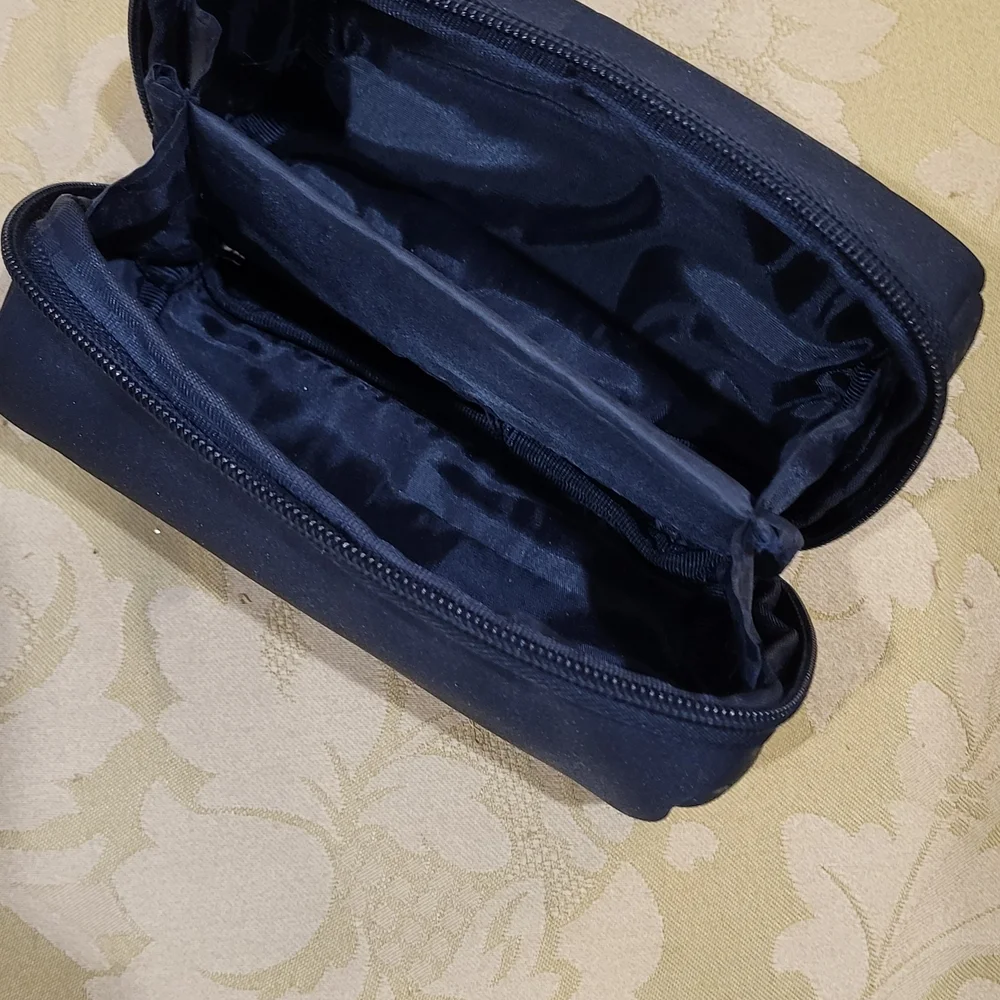Bulgari Small Black Cylinder makeup bag